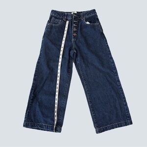 Women Mid Wide Crop Jeans